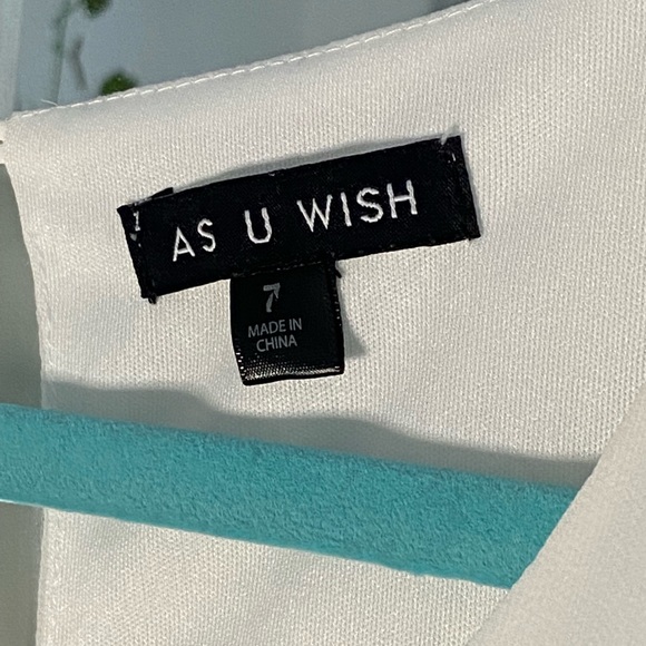 Gorgeous White Chiffon Mini Dress - Picture 7 of 7